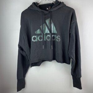 adidas iridescent cropped hoodie Size S